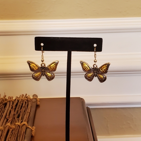 New Handmade Butterfly Drop Earrings - Picture 7 of 8